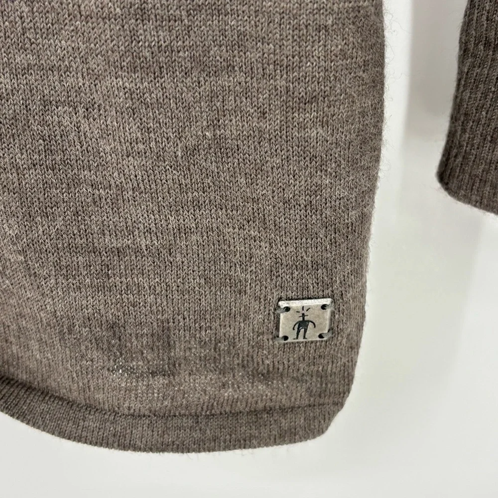 Smartwool Taupe brown Cowl Neck wool Sweater tunic pullover cozy warm - Picture 4 of 10